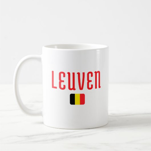 LEUVEN Belgien Flag Kaffeetasse (Links)