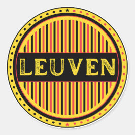 Leuven City Pride Emblem – Belgian Identity Runder Aufkleber
