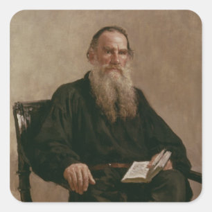 Lev Tolstoi 1887 Quadratischer Aufkleber