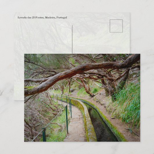 Levada das 25 Fontes Madeira Postkarte (Vorne/Hinten)