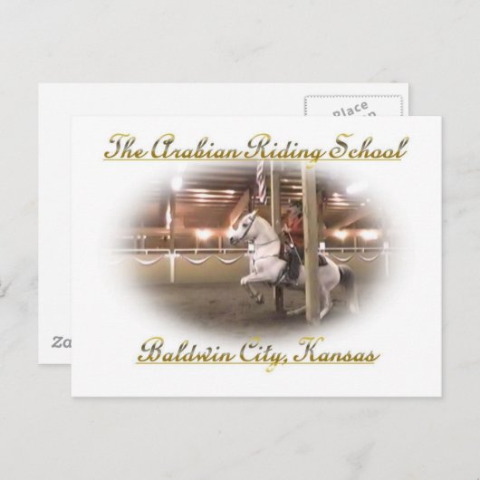 Levade mit Fahrer, Postkarte (Vorne/Hinten)