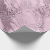 Levander Mauve Marble Stone Abstrakt Metalli Geschenkpapier (Ecke)