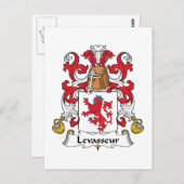 Levasseur-Familienwappen Postkarte (Vorne/Hinten)