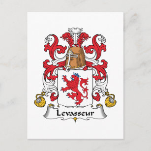 Levasseur-Familienwappen Postkarte