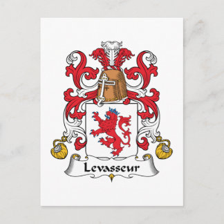 Levasseur-Familienwappen Postkarte