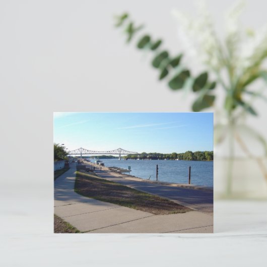 Levee - Winona, MN Postkarte (Stehend Vorderseite)