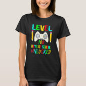 Level 100 Day Of School Unlocked Gaming Gamer Cute T-Shirt (Vorderseite)