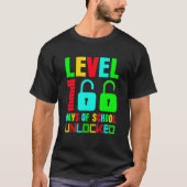 Level 100 Day Of School Unlocked Gaming Gamer Cute T-Shirt (Vorderseite)