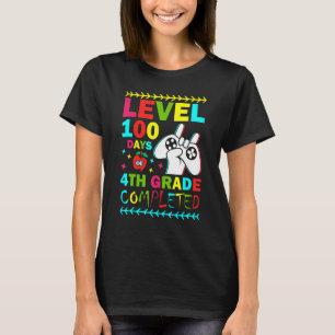 Level 100 Days of 4th Grade Primary School Game Co T-Shirt