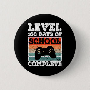 Level 100 Days of School Complete Gamer Boys Video Button