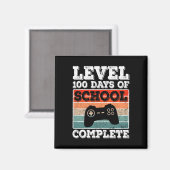 Level 100 Days of School Complete Gamer Boys Video Magnet (Vorderseite/Rückseite)