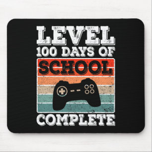 Level 100 Days of School Complete Gamer Boys Video Mousepad