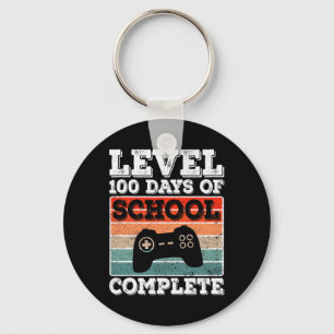 Level 100 Days of School Complete Gamer Boys Video Schlüsselanhänger