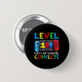 Level 100 Days of School Complete Gamer Video Game Button (Vorne & Hinten)