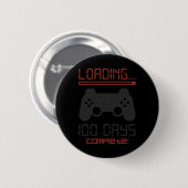 Level 100 Days of School Complete Gamer Video Game Button (Vorne & Hinten)