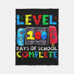 Level 100 Days of School Complete Gamer Video Game Fleecedecke