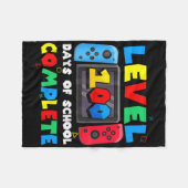 Level 100 Days of School Complete Gamer Video Game Fleecedecke (Vorderseite (Horizontal))