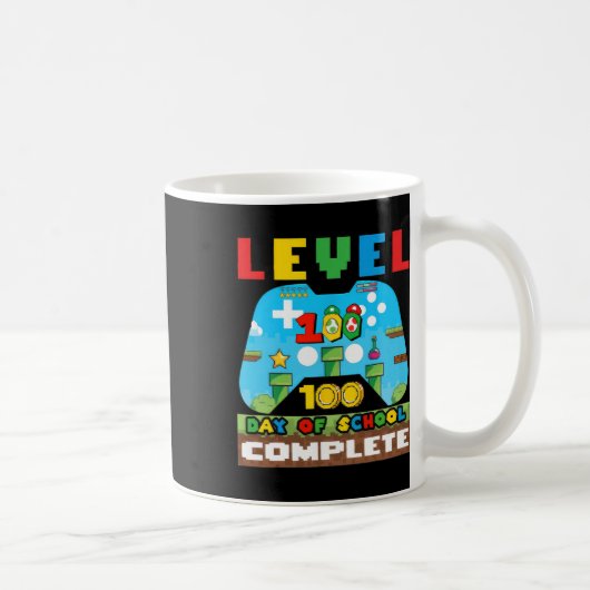 Level 100 Days of School Complete Gamer Video Game Kaffeetasse (Rechts)