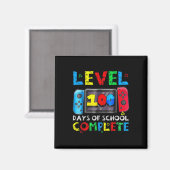 Level 100 Days of School Complete Gamer Video Game Magnet (Vorderseite/Rückseite)