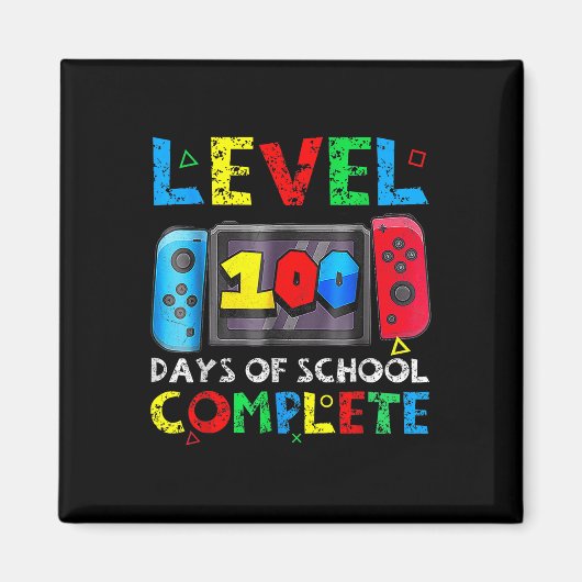 Level 100 Days of School Complete Gamer Video Game Magnet (Vorne)