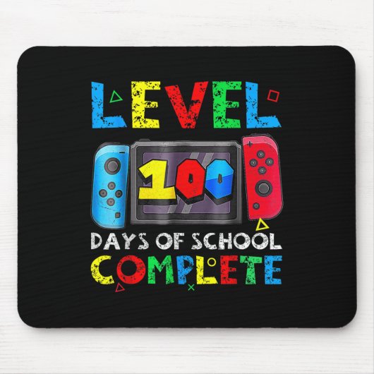 Level 100 Days of School Complete Gamer Video Game Mousepad (Vorne)