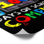 Level 100 Days of School Complete Gamer Video Game Poster (Ecke)