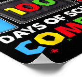 Level 100 Days of School Complete Video Game 100. Poster (Ecke)