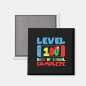 Level 100 Days of School Complete Video Games Boys Magnet (Vorderseite/Rückseite)
