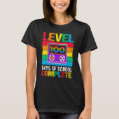 Level 100 Days of School Completed Rainbow Video G T-Shirt (Vorderseite)