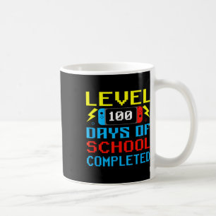 Level 100 Days of School Gamer Kids Teacher Kaffeetasse