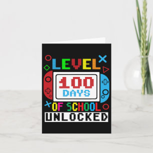 Level 100 Days of School Uncked Video Games Boys Karte