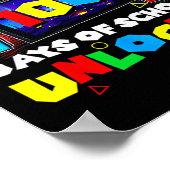 Level 100 Days of School Uncked Video Games Boys Poster (Ecke)