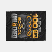 Level 100 Days of School Unlock Boys 100. Fleecedecke (Vorderseite (Horizontal))