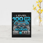 Level 100 Days of School Unlock Boys 100. Karte (Gelbe Blume)