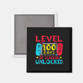 Level 100 Days of School Unlock Boys 100. Magnet (Vorderseite/Rückseite)