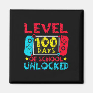 Level 100 Days of School Unlock Boys 100. Magnet