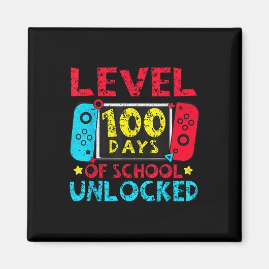 Level 100 Days of School Unlock Boys 100. Magnet (Vorne)
