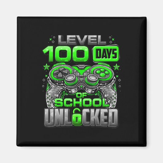 Level 100 Days of School Unlock Boys 100. Magnet (Vorne)