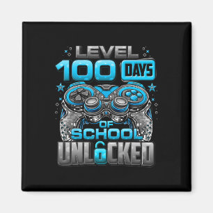 Level 100 Days of School Unlock Boys 100. Magnet