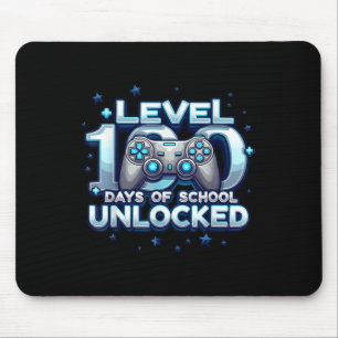 Level 100 Days of School Unlock Boys 100. Mousepad