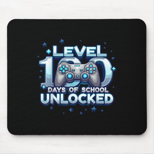 Level 100 Days of School Unlock Boys 100. Mousepad (Vorne)