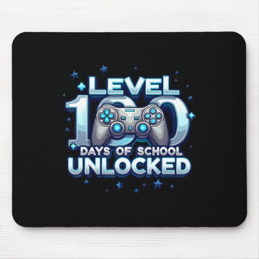 Level 100 Days of School Unlock Boys 100. Mousepad (Vorne)