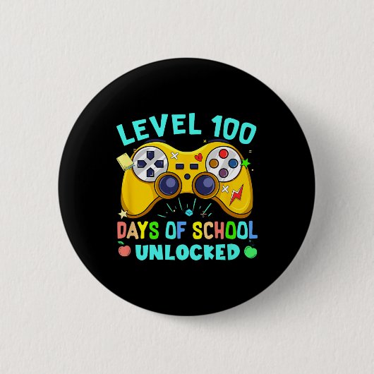Level 100 Days of School Unlock Boys Kinder Video Button (Vorderseite)