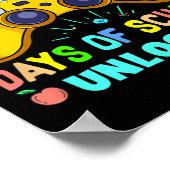 Level 100 Days of School Unlock Boys Kinder Video Poster (Ecke)