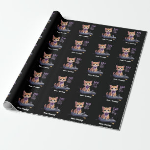 Level 100 Days of School Unlock Celebrate Geschenkpapier