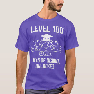 Level 100 Days of School Unlock Game 100 Days T-Shirt