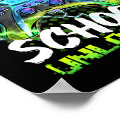 Level 100 Days of School Unlock Gamer Boy Girl V Poster (Ecke)