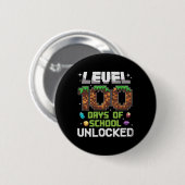 Level 100 Days of School Unlock Gamer Boy Kinder 1 Button (Vorne & Hinten)