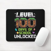 Level 100 Days of School Unlock Gamer Boy Kinder 1 Mousepad (Mit Mouse)