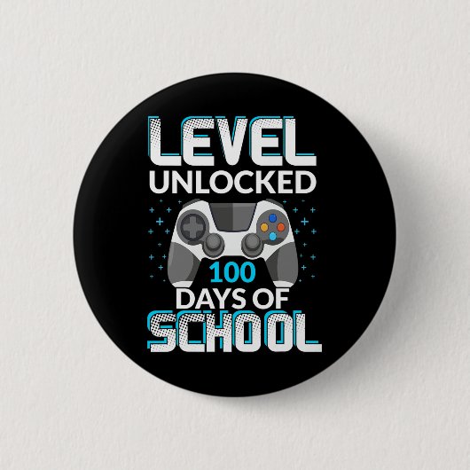 Level 100 Days of School Unlock Gamer Nerdy Team Button (Vorderseite)